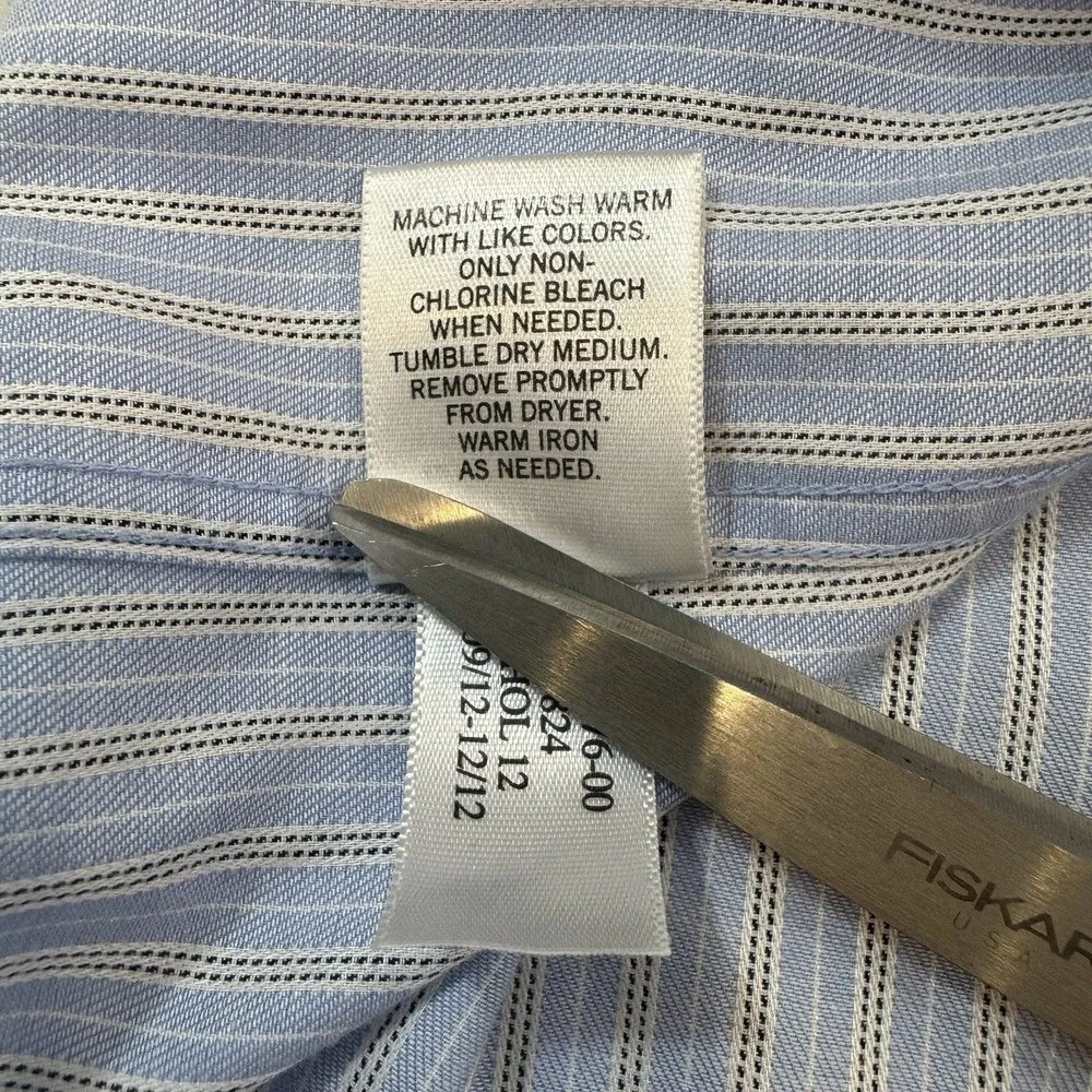 Banana Republic Dress Shirt Men  XXLarge  2XL Blue Button Down Striped